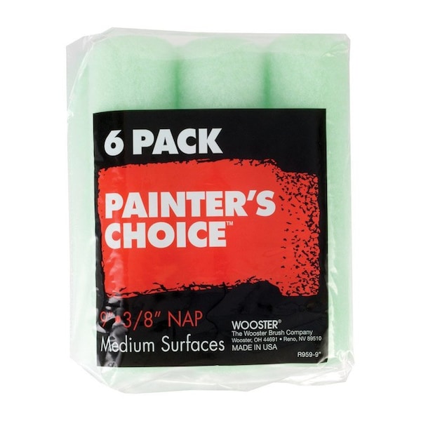 Wooster Wooster Painter's Choice Fabric 9 in. W X 3/8 in. Paint Roller Cover 6 pk R959-9 - main